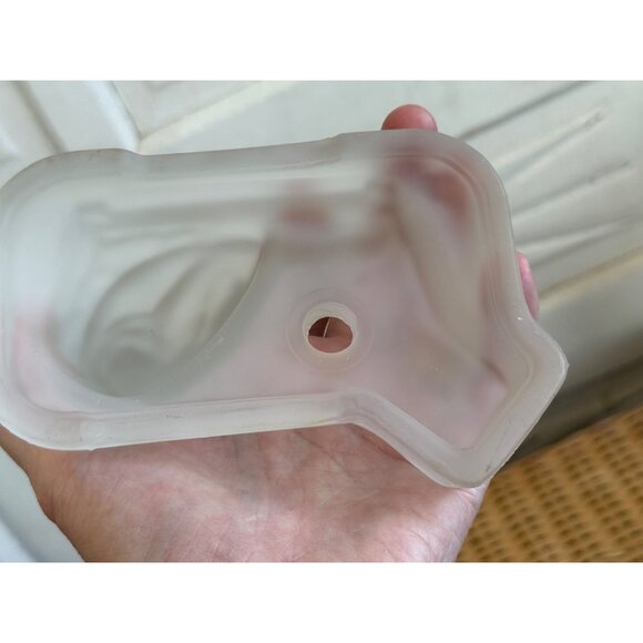 Art Deco 30's Frosted Glass Nude Lady With Music Harp Lamp Base Part - Picture 11 of 14